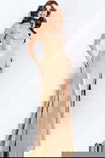 embllished high slit dress 47153