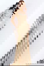 high slit metallic dress 47153