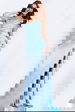 blue high slit dress 47160