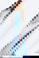 strapless satin dress 47160