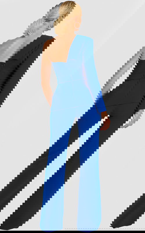 back view of royal blue jumpsuit 47234