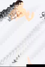 sheer bodice off white dress 47273