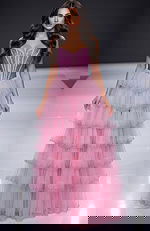 corset bodice pink layered skirt dress 47290