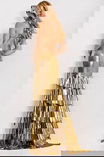 back of gold metallic dress 47301