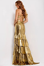 gold backless dress 47301