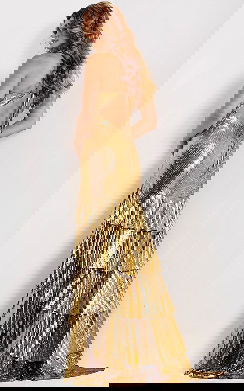 gold backless dress 47301