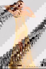 gold metallic dress 47301