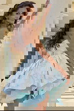 strapless lace back up dress 47304