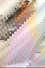 pink fit and flare tulle dress 47305