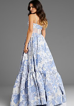 floral blue dress 47328