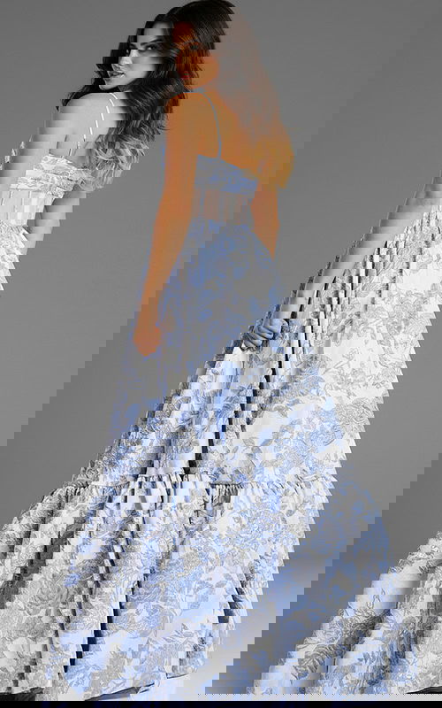 floral blue dress 47328