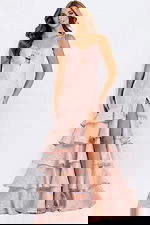 pink tiered skirt dress 47329