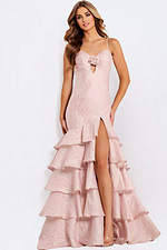 pink tiered skirt dress 47329