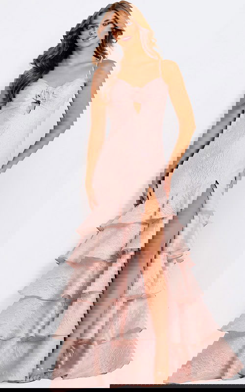 pink tiered skirt dress 47329