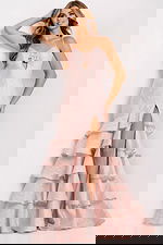 pink dress with keyhole on the bust 47329