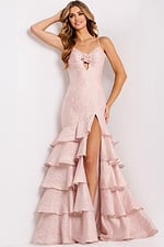 pink dress with keyhole on the bust 47329