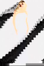 mermaid embellished black dress 47630