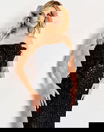 embellished strapless black dress 47630