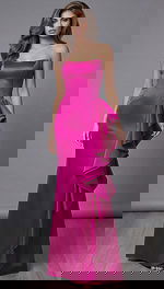 Side Cascade Ruffle Formal Gown