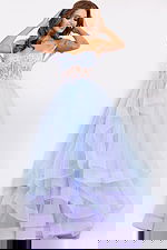 corset bodice ruffled skirt dress 47427