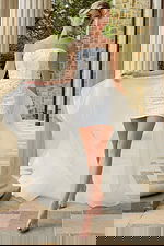 short beaded dress with overskirt