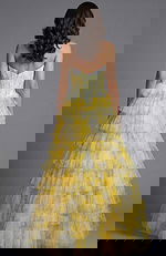 corset bodice yellow dress 47440