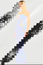 side view of floral sheer dress 47463