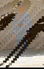 Elegant fitted jumpsuit with strapless top and high waisted straight leg pants