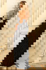 Elegant strapless ruffle gowns styled with matching shawls