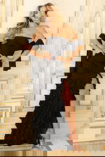 strapless black pleated dress 47553