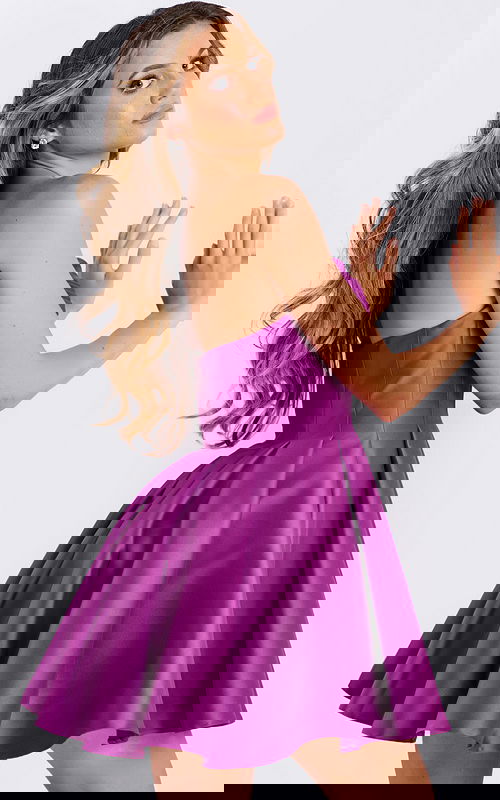 strapless purple dress 47571