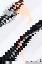 off the shoulder black dress 47607