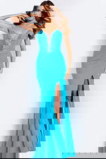 embellished high slit dress 47610