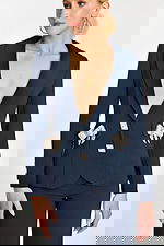 v neckline long sleeves embellished pantsuit 47615