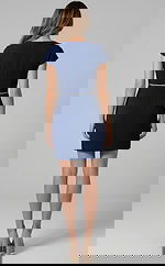 back of navy short dress 47618