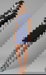 short sleeves sheath short dress with bow details 47618