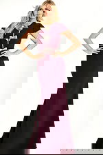 burgundy short sleeves with embellished bow details 47619