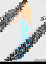 open back floral fitted dress 47655