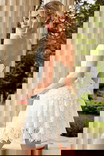 strapless tiered skirt short dress 47663