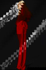 Open back mini dress with long bow train detail in shimmering fabric