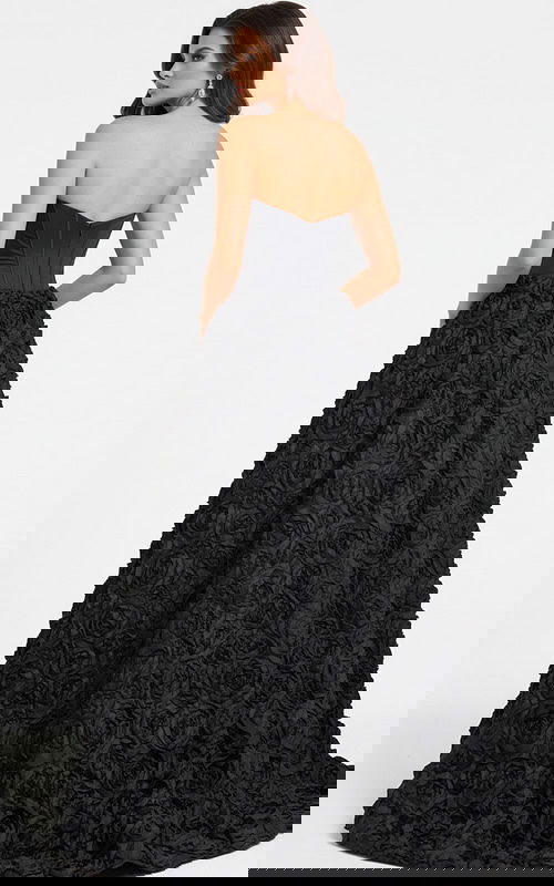 back of strapless ballgown 47695