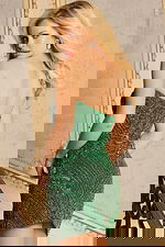 short fitted bodice v neck dress 47714