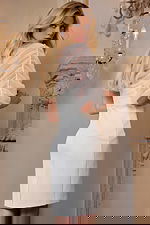 fitted wedding dress with ruched bodice neckline 47738