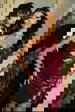 Metallic mini dress with front cutouts and fitted silhouette