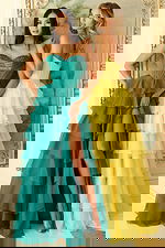 Elegant layered chiffon dress with sweetheart neckline