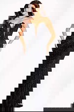 plunging neckline strapless dress 47765