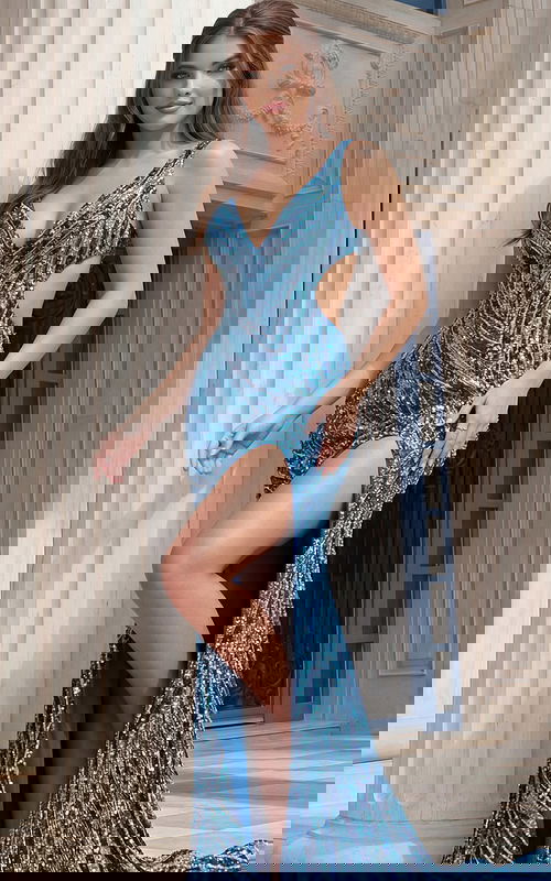 cut out v neckline dress 47793