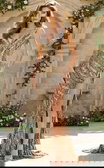 fully embellished high slit gold dress 47793