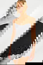 strapless black fitted bodice dress 47796