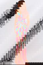 Colorful sweetheart neckline prom gown with shimmering beadwork